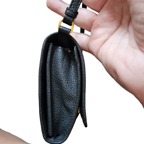 PRADA Black Leather Wallet On Chain Crossbody Bag Shoulder Bag - Picture 14 of 16